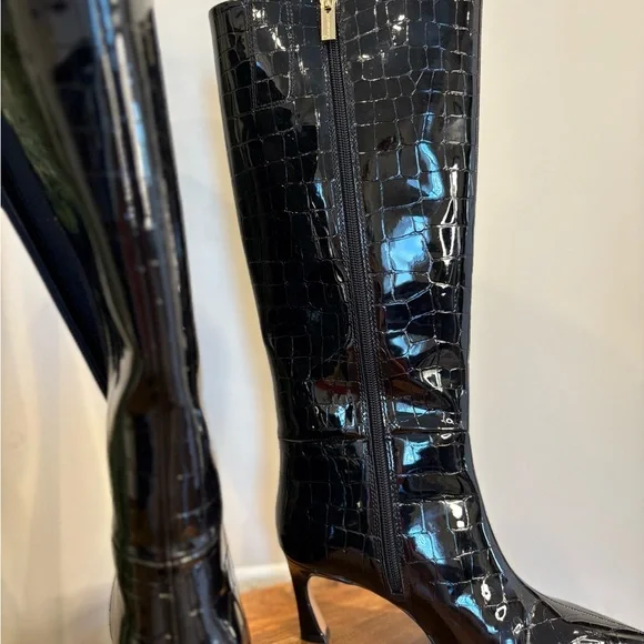 Vince Camuto Croc-Embossed Knee-High Boots - Picture 5 of 8